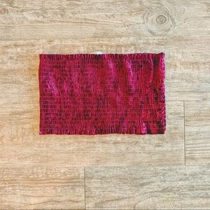 Burgundy Velvet Tube Top